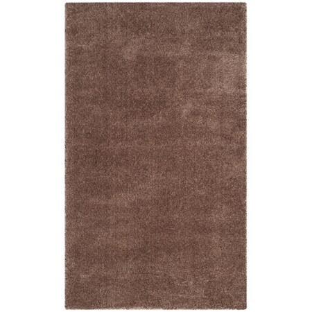 Safavieh 4 x 6 ft. Velvet Shag Power Loomed Small Rectangle Area Rug, Dark Beig VSG169A-4